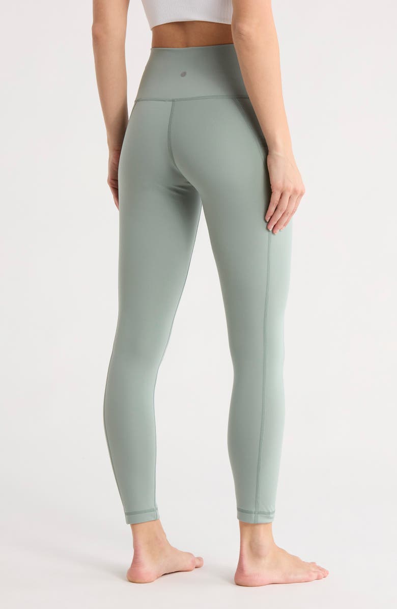 YOGALICIOUS Polarlux Tribeca Fleece Lined Pocket Leggings, Alternate, color, Chinois Green
