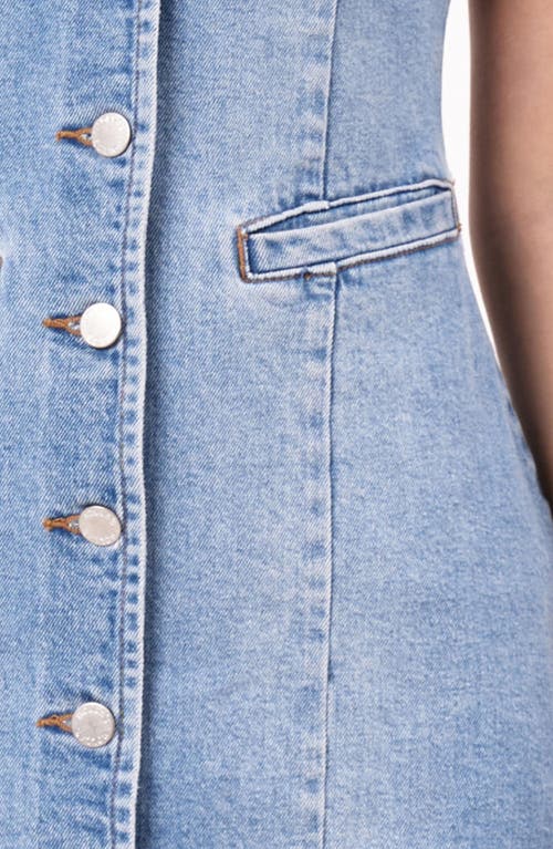 Rolla's Dallas Denim Minidress In Mid Vintage Blue