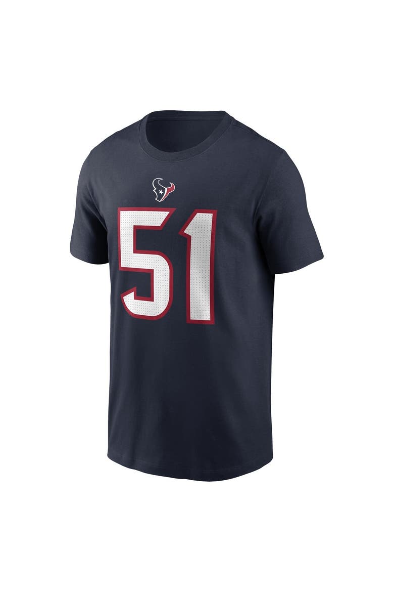 Men's Nike Will Anderson Jr. Navy Houston Texans 2023 NFL Draft First Round Pick Player Name & Number T-Shirt, Alternate, color, Navy