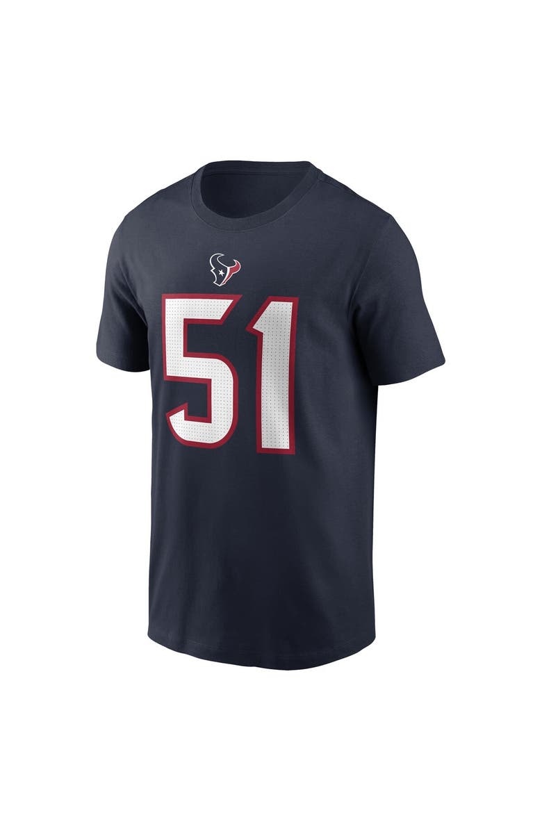 Nike Men's Nike Will Anderson Jr. Navy Houston Texans 2023 NFL Draft First Round Pick Player Name & Number T-Shirt, Alternate, color, Navy