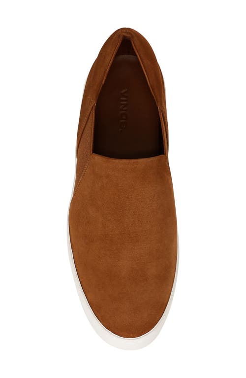 Vince Warren Suede Slip-on Sneakers In Sequoiabrown