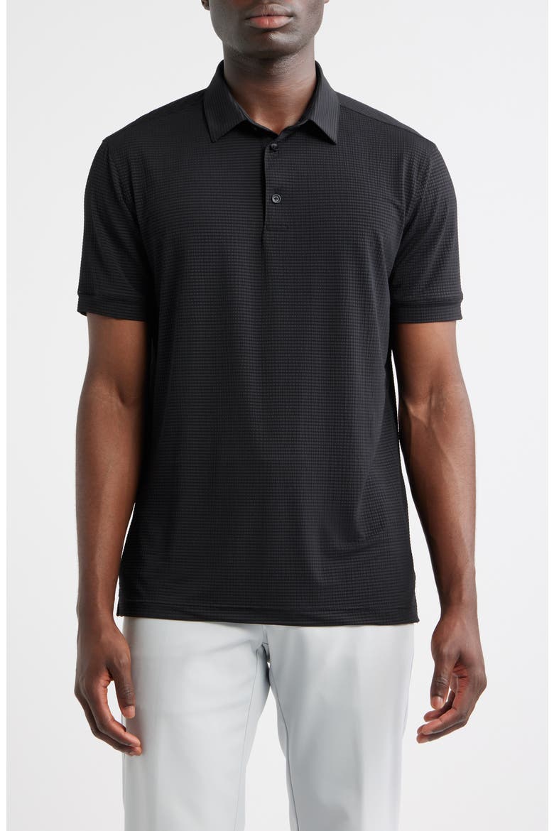 Copa Pinstripe Polo, Main, color, BLACK