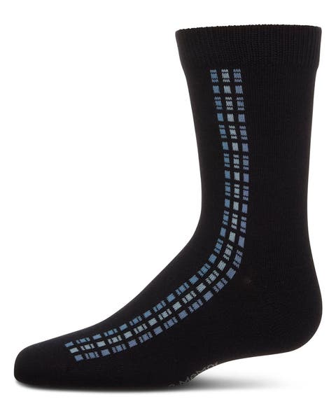 Vertical Dashed Line Crew Socks (Big Kid)