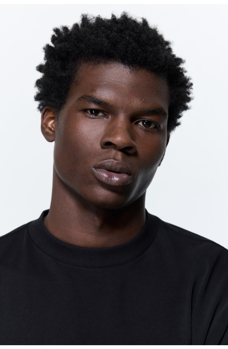 H&M Oversized Fit Cotton T-shirt, Alternate, color, Black