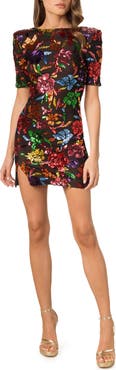Dress the Population Maddox Floral Sequin Minidress