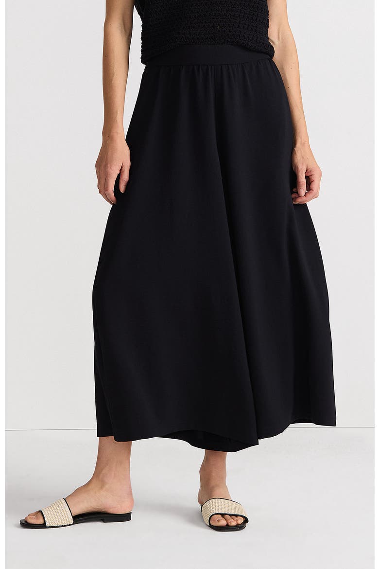 Creaseless High Rise Palazzo Crop Pants, Main, color, Black