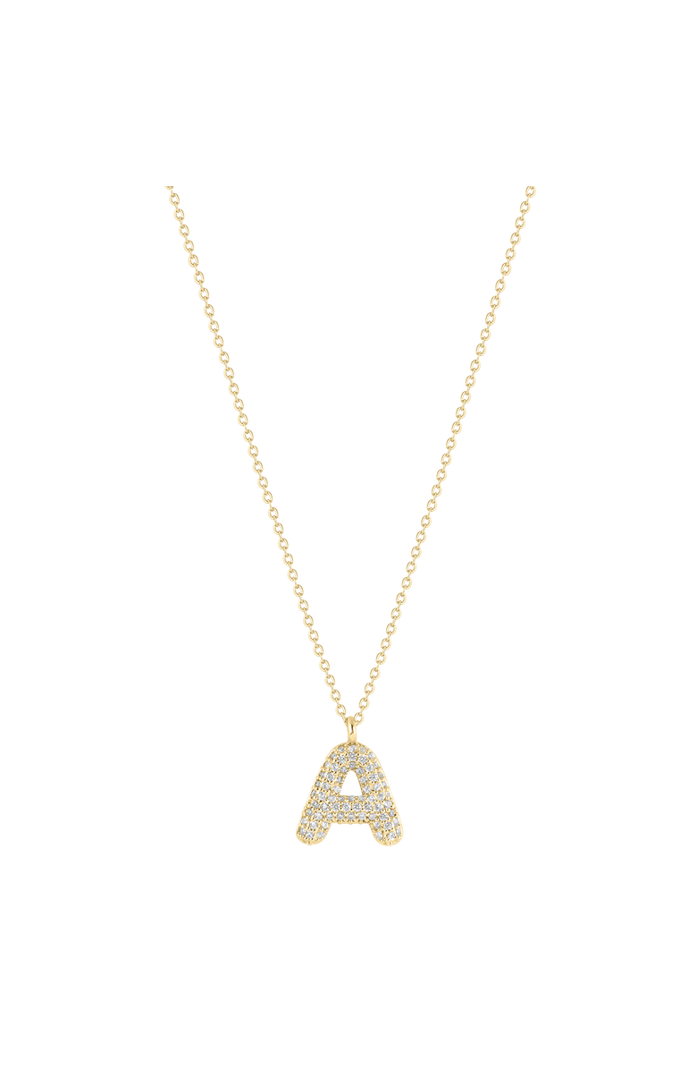 Electric Picks Bubble Letter Necklace, Main, color, Gold - A