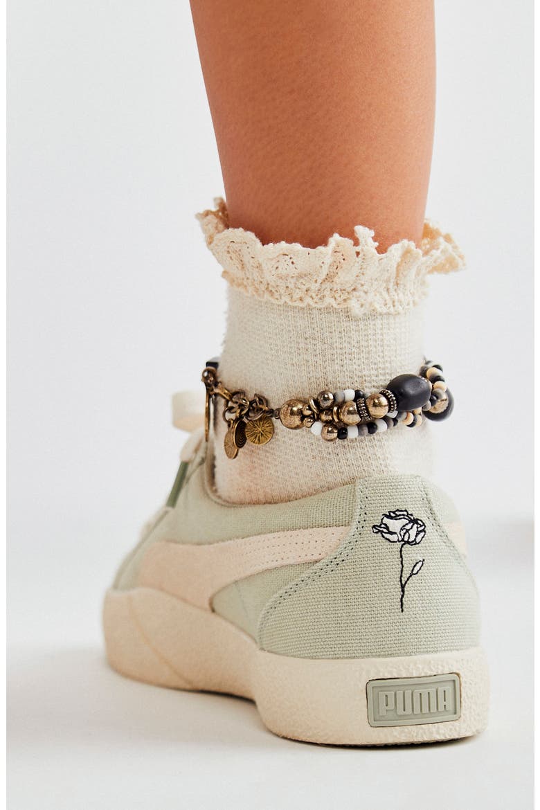 Beloved Waffle Knit Ankle Socks, Alternate, color, IVORY