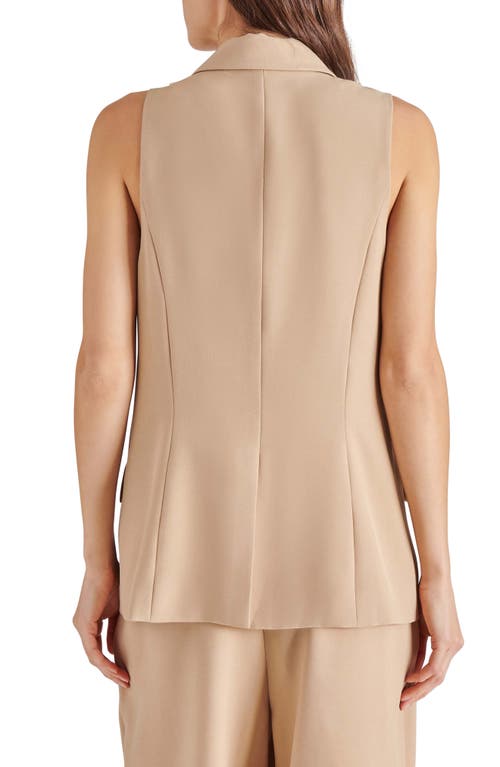 Steve Madden Nolan Suiting Vest In Khaki