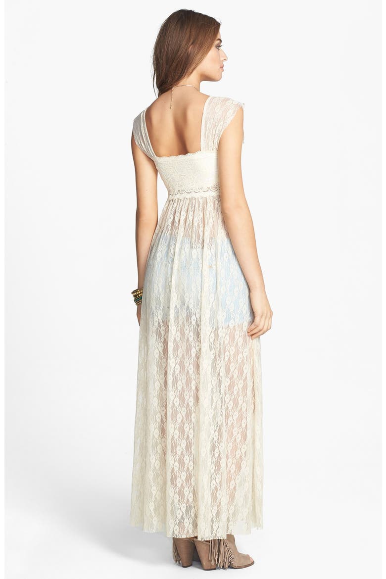 'Romance in the Air' Lace Maxi Slip, Alternate, color, TEA