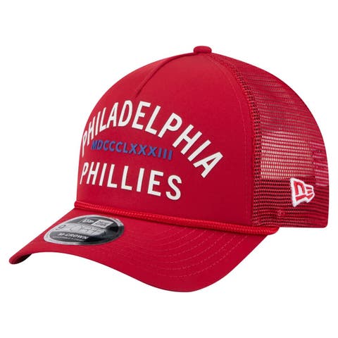Men's New Era  Red Philadelphia Phillies Minimalist 9FORTY A-Frame Adjustable Hat