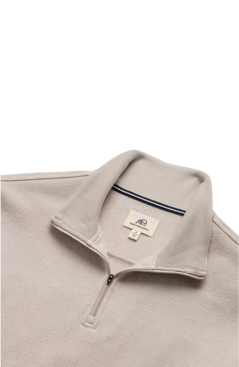 Surfside Supply Co. Bobby Cashmist Fleece Quarter Zip, Alternate, color, Taupe Grey Heather