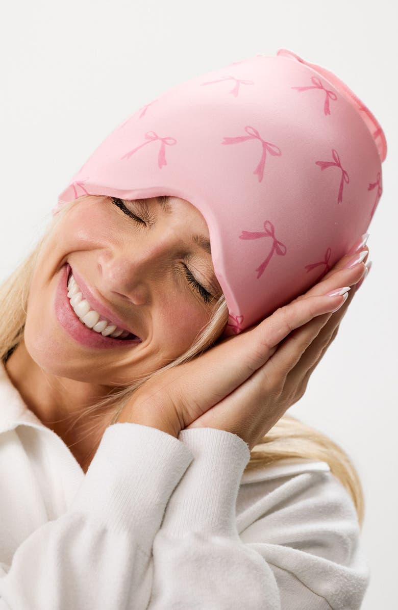 HUNGOVRAF Gel Cooling Hangover & Headache Cap, Alternate, color, Bows/ Pink