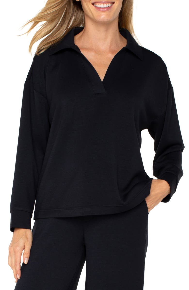 Liverpool Los Angeles Johnny Collar Knit Top, Main, color, 