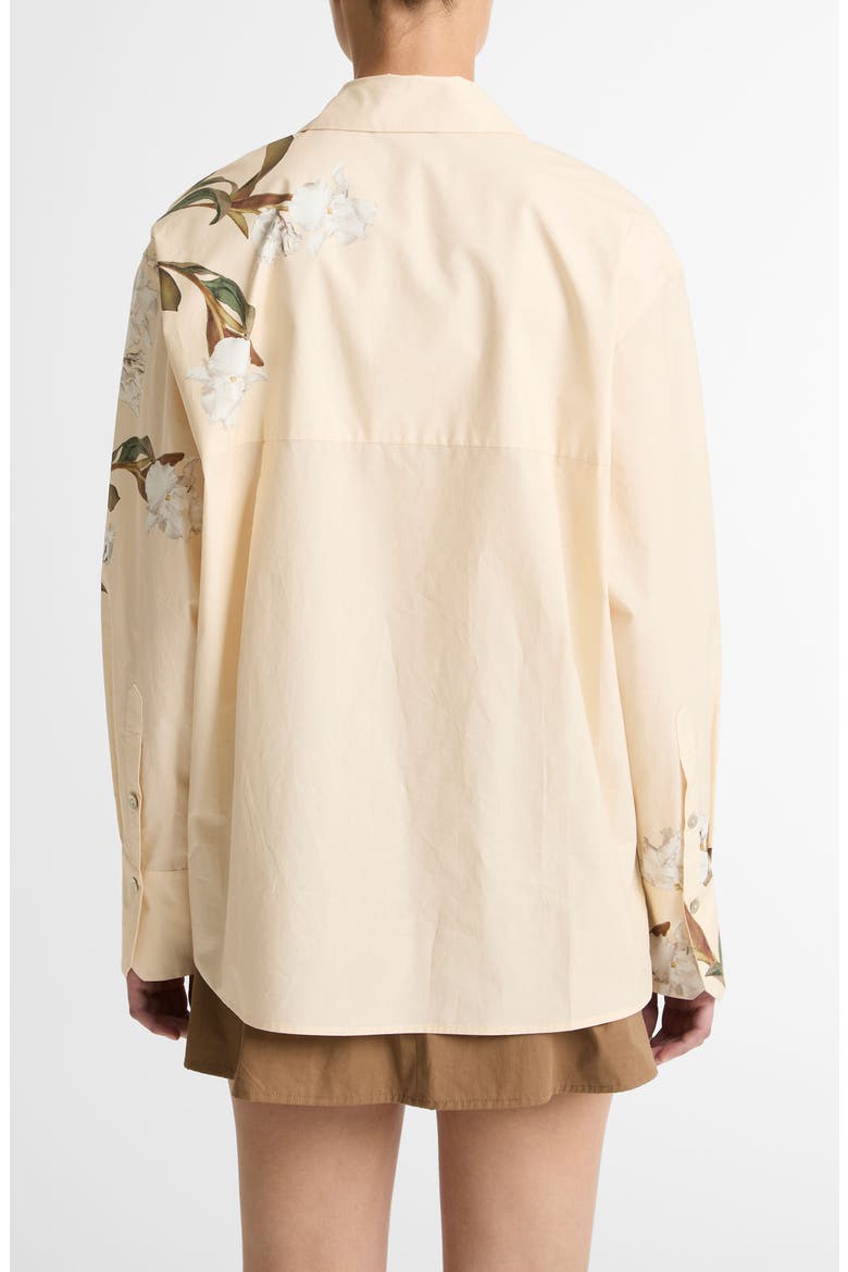 Iris Print Shirt, Alternate, color, ECRU