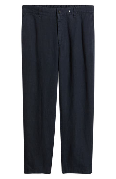 Evan Back Elastic Waist Linen Dress Pants