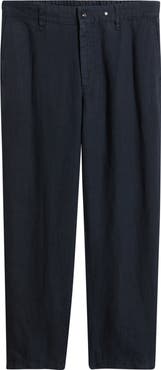 rag & bone Evan Back Elastic Waist Linen Dress Pants