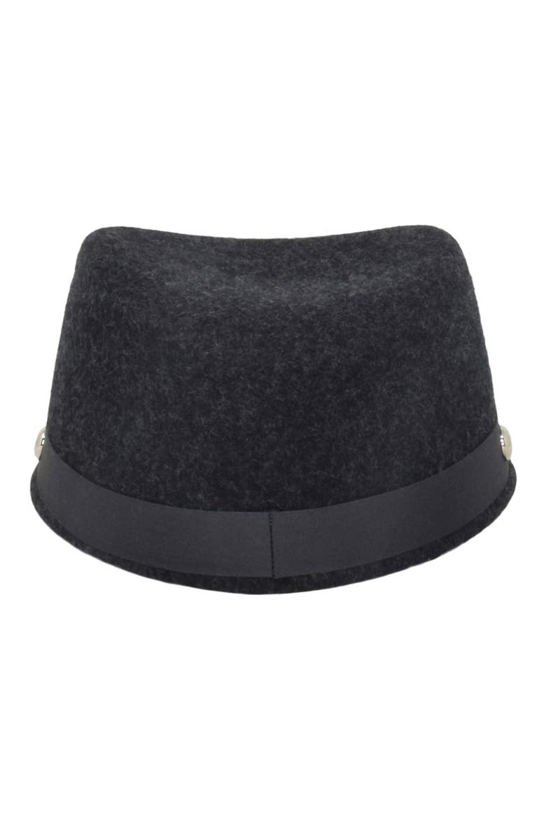 Samira Wool Felt Hat, Alternate, color, CHARCOAL MELANGE