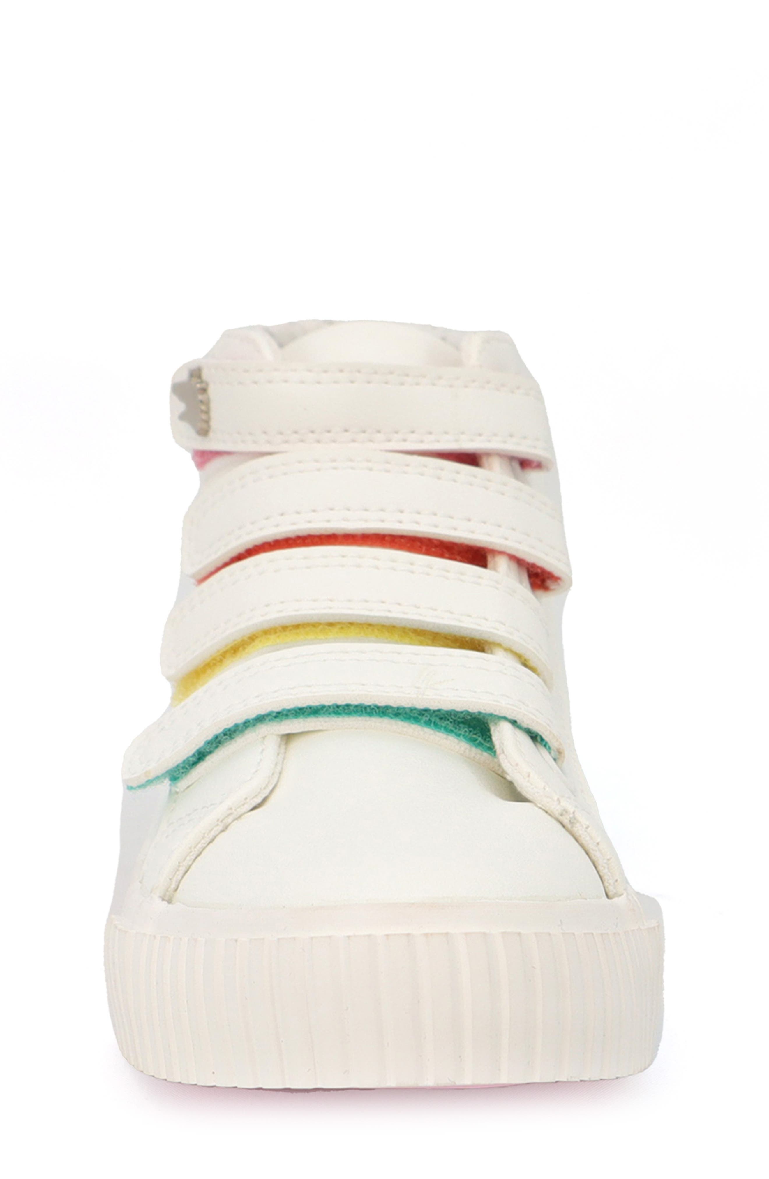 YOKI Kids' Rainbow Detail High Top Sneaker, Alternate, color, 