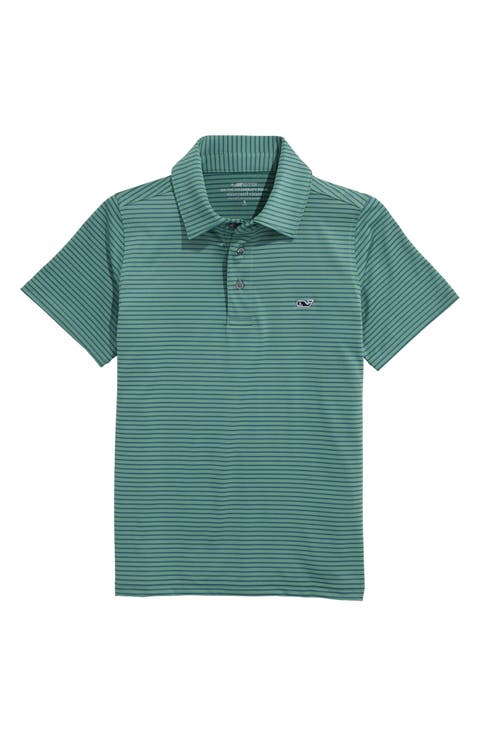 Kids' Bradley Stripe Stretch Polo