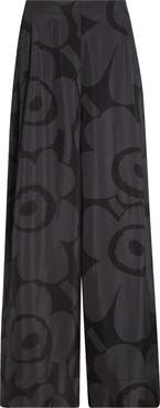 Marimekko Nhtvyys Unikko Pleated Wide Leg Twill Pants