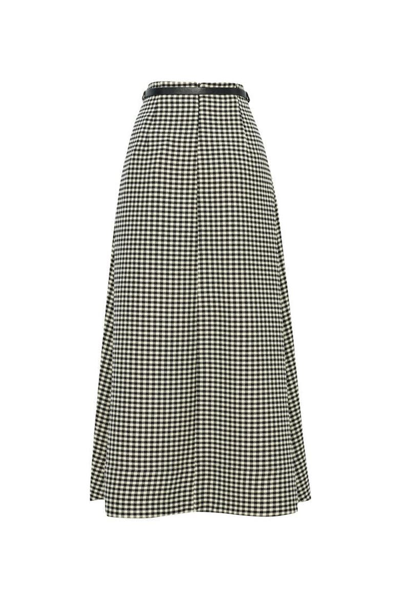 Adesina A Line Midi Skirt, Alternate, color, Black and Cream