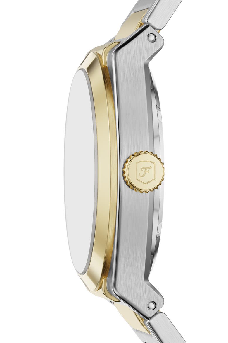 Everett Automatic Bracelet Watch, 42mm, Alternate, color, TWO TONE/ BLUE