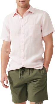 Rodd & Gunn Palm Beach Sports Fit Short Sleeve Linen Button-Up Shirt
