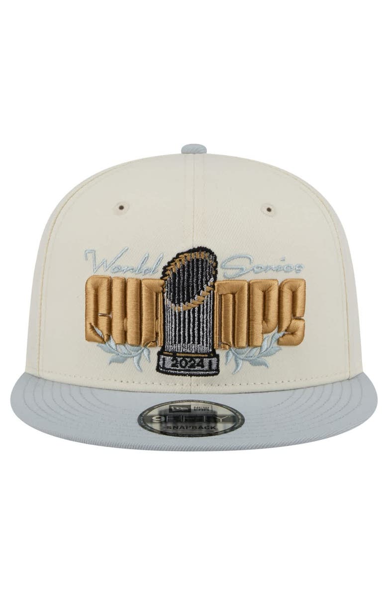 New Era Men's New Era White Los Angeles Dodgers 2024 World Series Champions Parade Takedown 9FIFTY Snapback Hat, Alternate, color, White