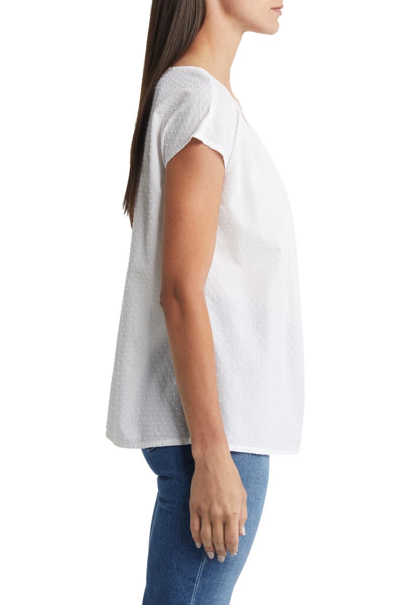 Caslon<sup>®</sup> Pleated Clip Dot Blouse, Alternate, color, 
