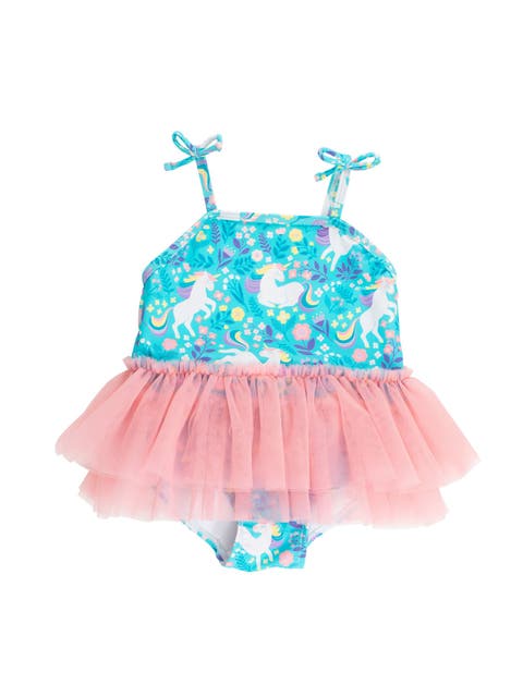 Toddler Girls UPF50+ Tulle Skirted One Piece
