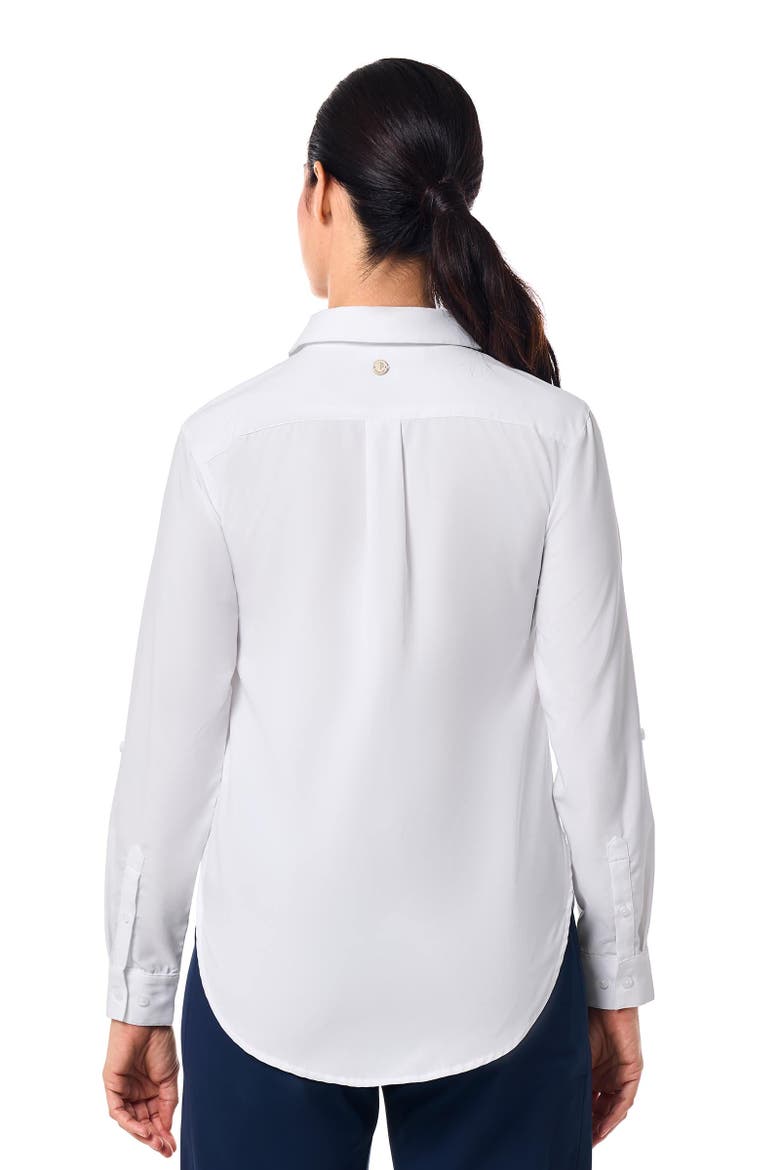 Women's Hepburn Shirt with Roll-Up Sleeves, UPF 50+ Sun Protection, Alternate, color, White