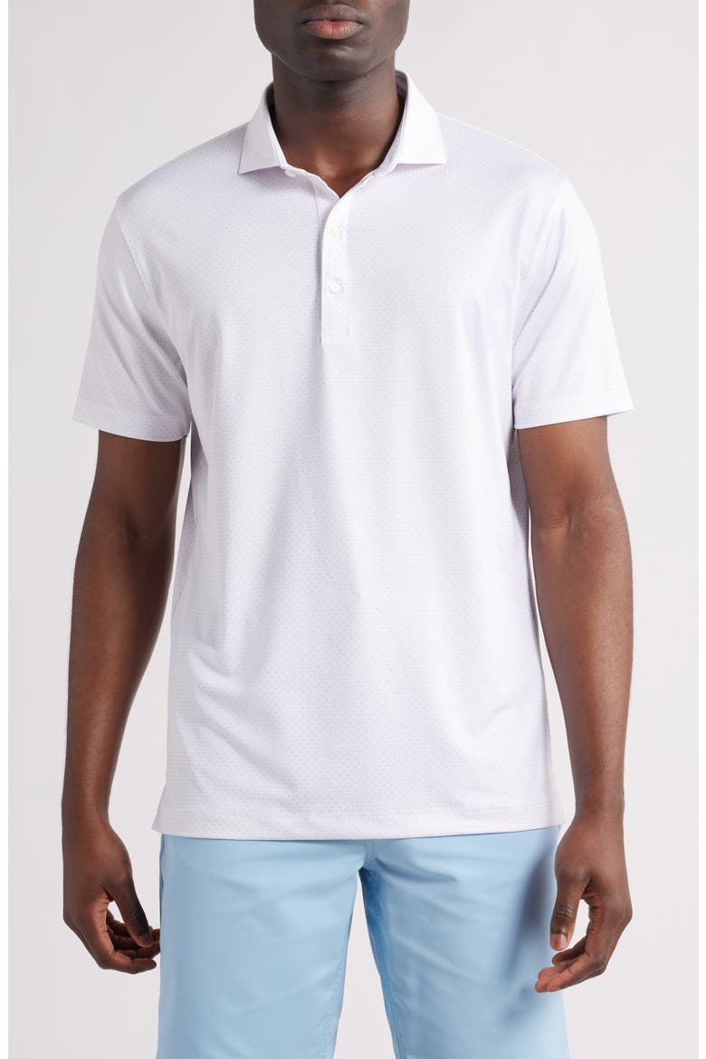 Pete Geo Print PREP-FORMANCE Golf Polo, Main, color, WHITE