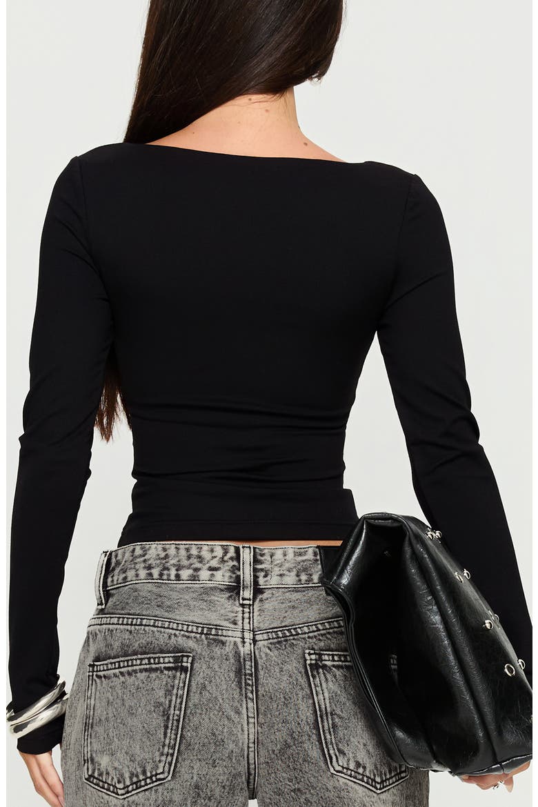 Evangelene Crop Top, Alternate, color, BLACK