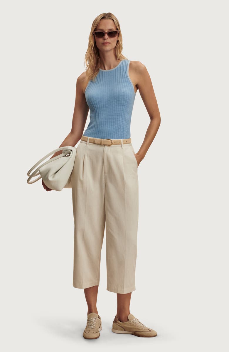 Varley Hanson Rib Knit Tank, Alternate, color, Mist Blue