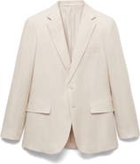 MANGO Slim Fit Linen Sport Coat