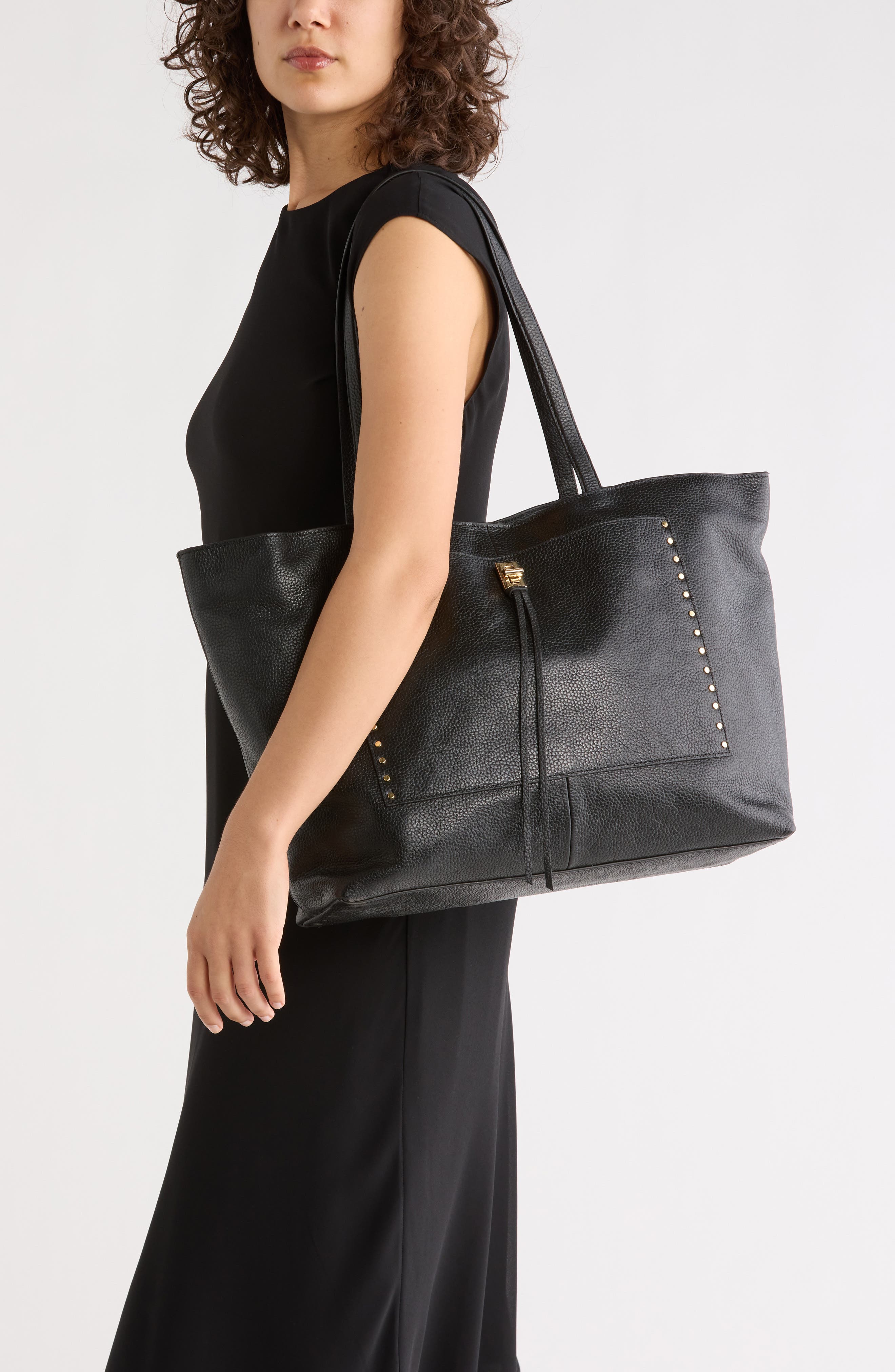 Rebecca Minkoff Darren Pocket Tote Bag, Alternate, color, Black