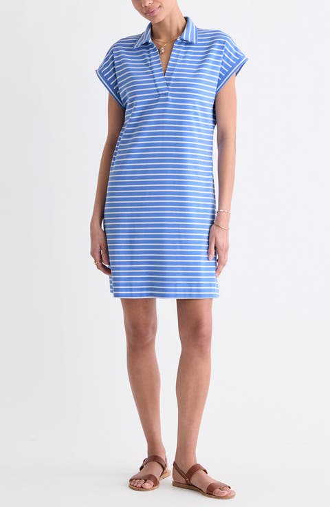 Margo Stripe Short Sleeve Polo Dress