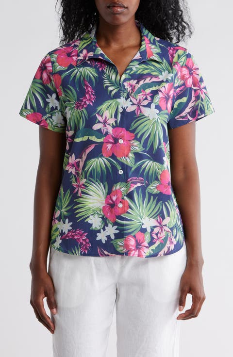 Tropical Twist IslandZone® Short Sleeve Camp Shirt