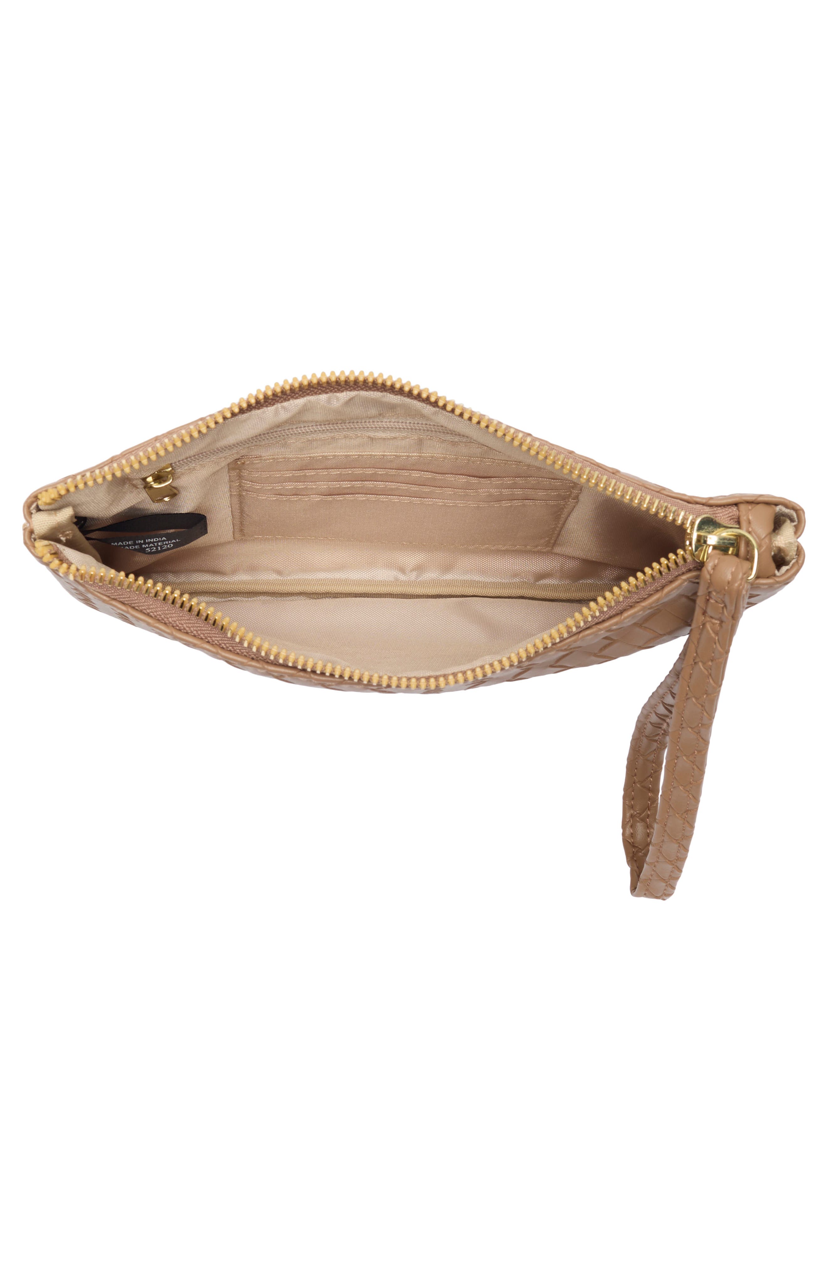 Woven Wristlet, Alternate, color, CARAMEL