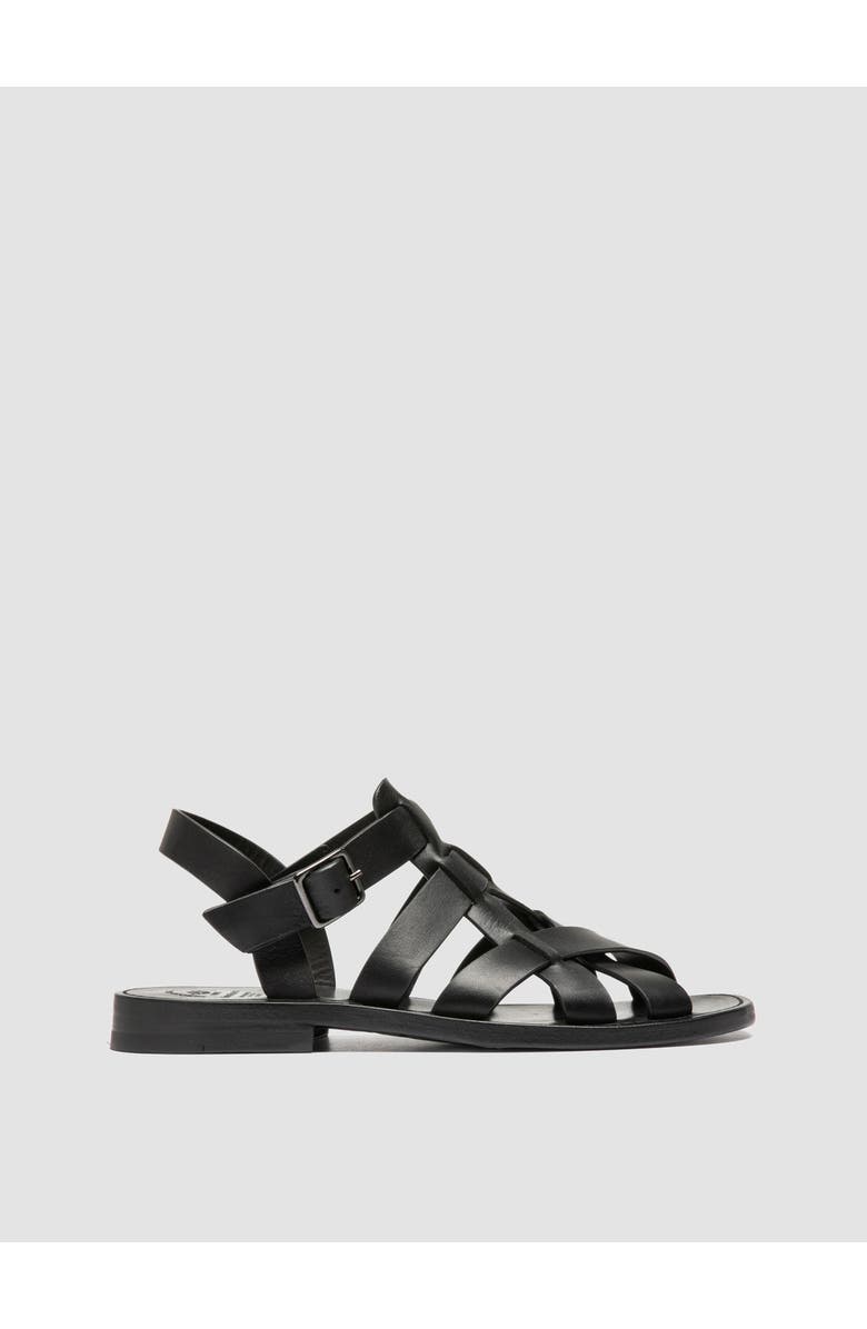 Officine Creative Ganema 105 Leather Fisherman Sandals, Main, color, Black