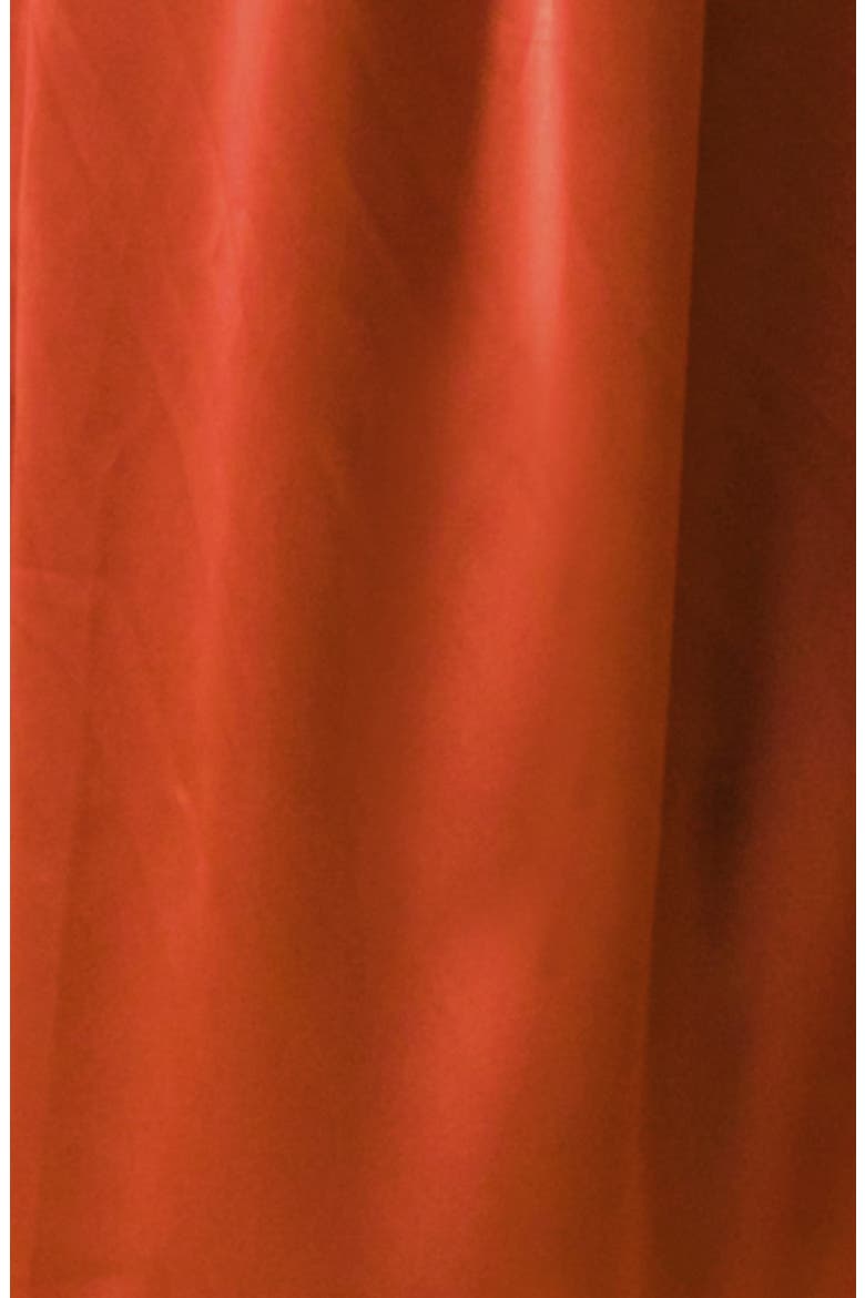 Long Sleeve Satin Midi Shirtdress, Alternate, color, RUST