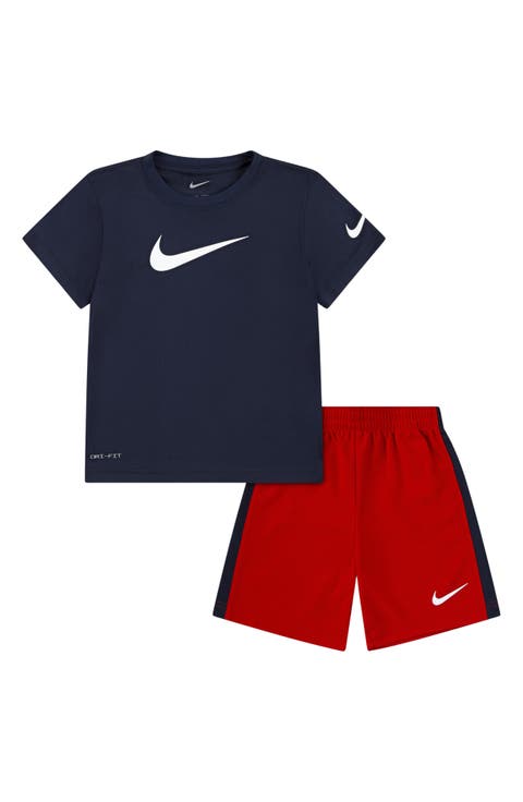Kids' Swoosh T-Shirt & Shorts Set (Little Kid)