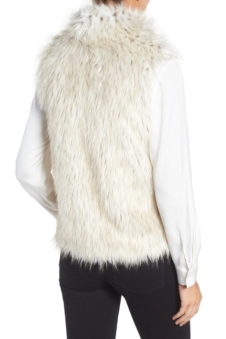 BB Dakota Brewer Faux Fur Vest, Alternate, color, DIRTY WHITE