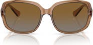 COACH 57mm Polarized Square Sunglasses
