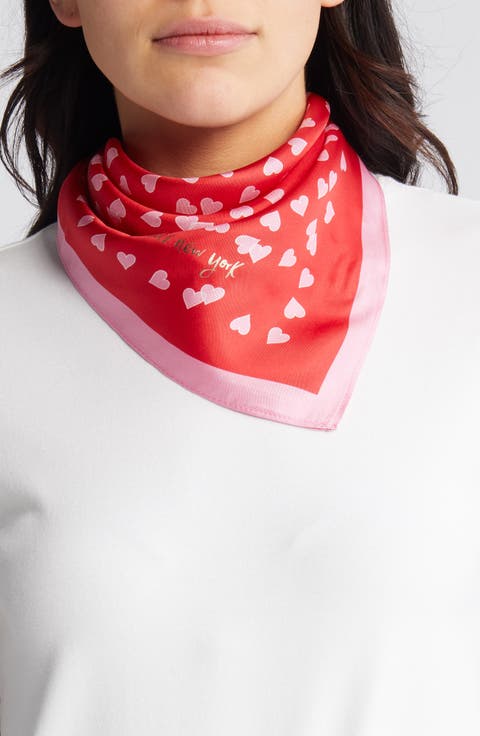 heart links silk bandana scarf