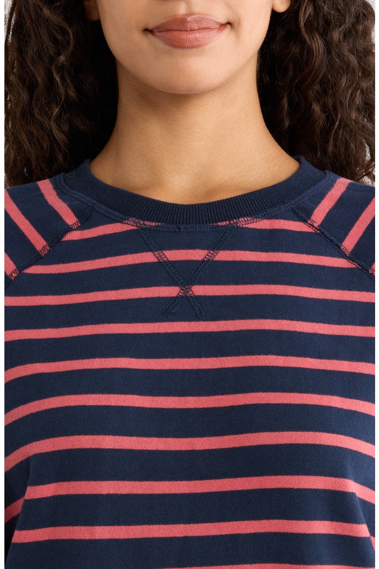 Cloud 9 Reversible Striped Crewneck Sweatshirt, Alternate, color, TWILIGHT AND DUSK ROSE STRIPE