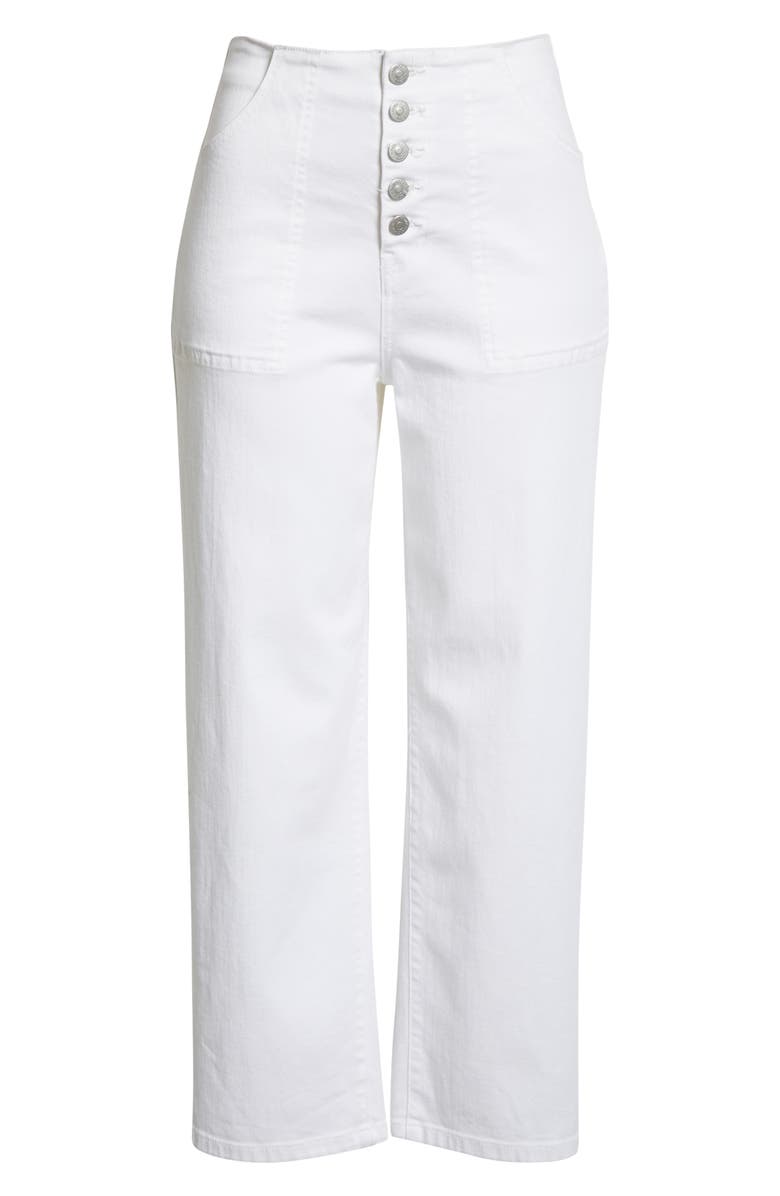 Veronica Beard Crosbie High Waist Crop Wide Leg Jeans, Alternate, color, 