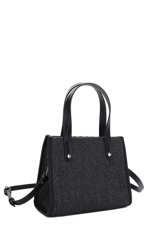 Annabelle Mini Straw Satchel