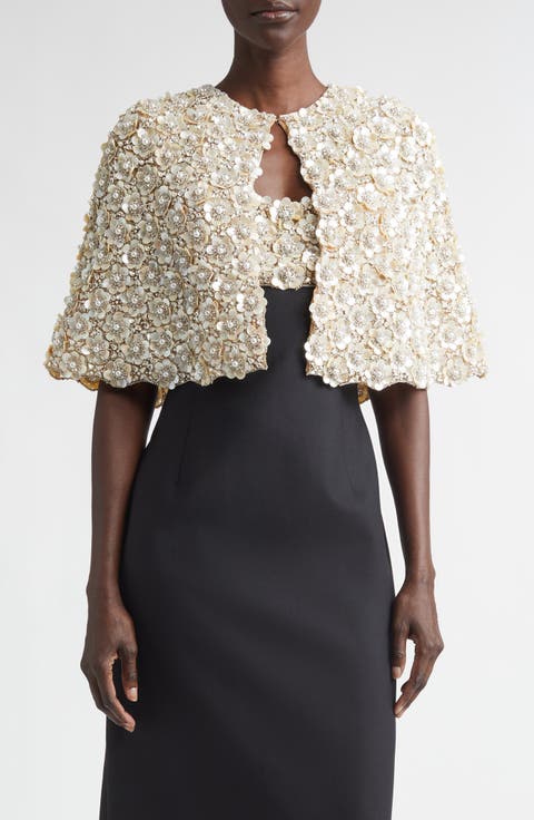 Floral Embroidered Cape